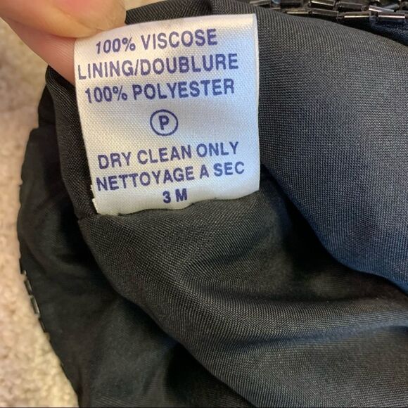 Vintage black long sleeve beaded jacket size large - Picture 8 of 13